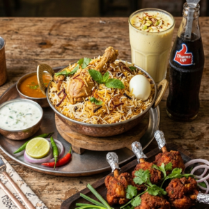 Dum Special Biryani Full + Lollipop + 2 Drinks